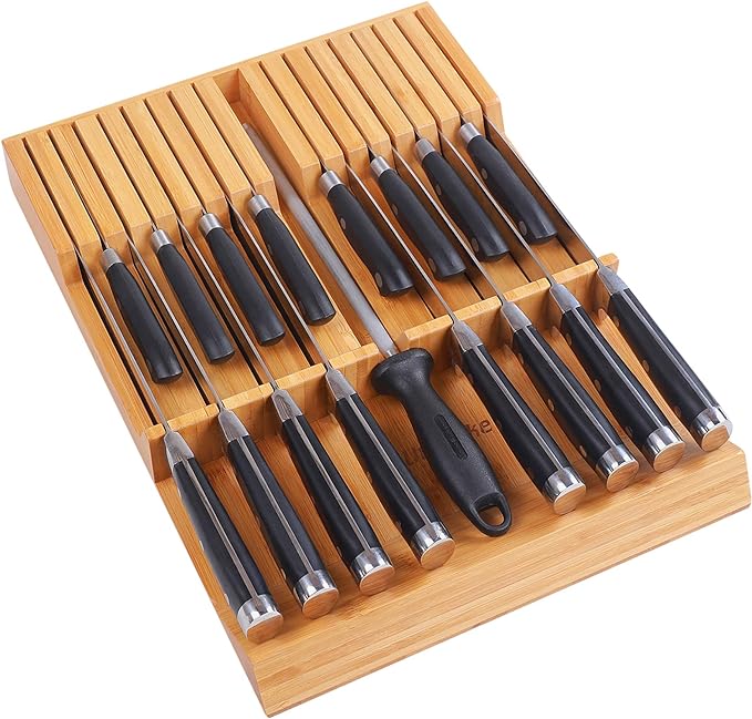 Utoplike - Bloque de cuchillos para cajones de bambú